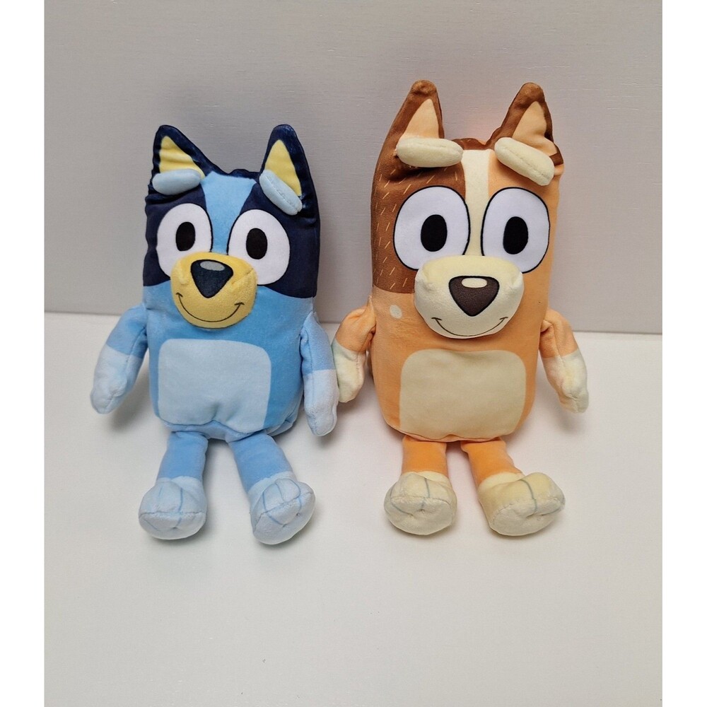 TY Beanie Babies Bluey 8", Mum 9" Plush Set 2 Kids Cartoon Pair-Great condition!